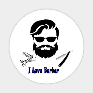 I love Barber Magnet